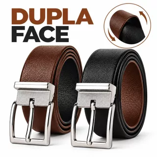 Cinto Masculino Dupla Face Reversível Ajustável Social Casual Windy Couro Eco