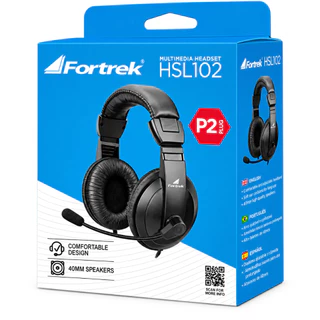 Fone Multimídia HSL-102 Preto FORTREK