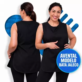 Bata Avental Frente Verso Com Bolso Cozinha Restaurante Lanchonete Uniforme Oxford