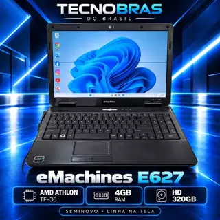 Notebook eMachines E627 AMD Athlon TF-36 4GB RAM 320GB HD Sem bateria