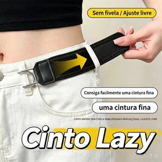 Cinto Elástico Invisível Ajustável Preto ou Caramelo - Design Sem Fivela, Elástico, Unissex