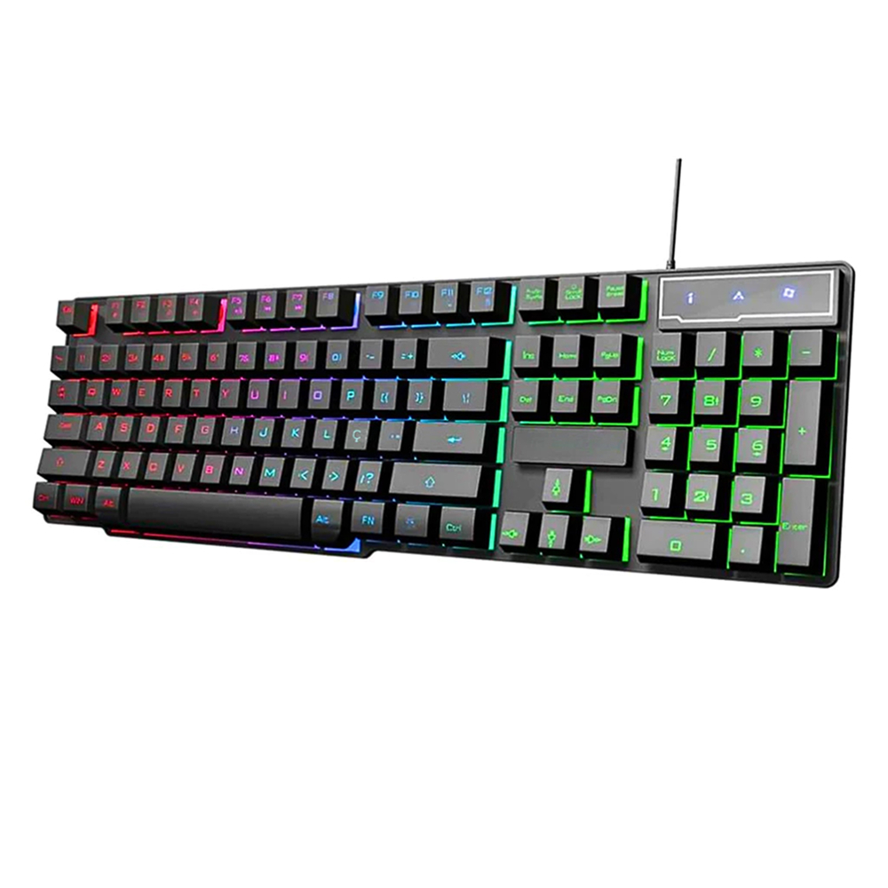 Teclado Inova RGB Gamer Semimecânico USB-C Português KV-817