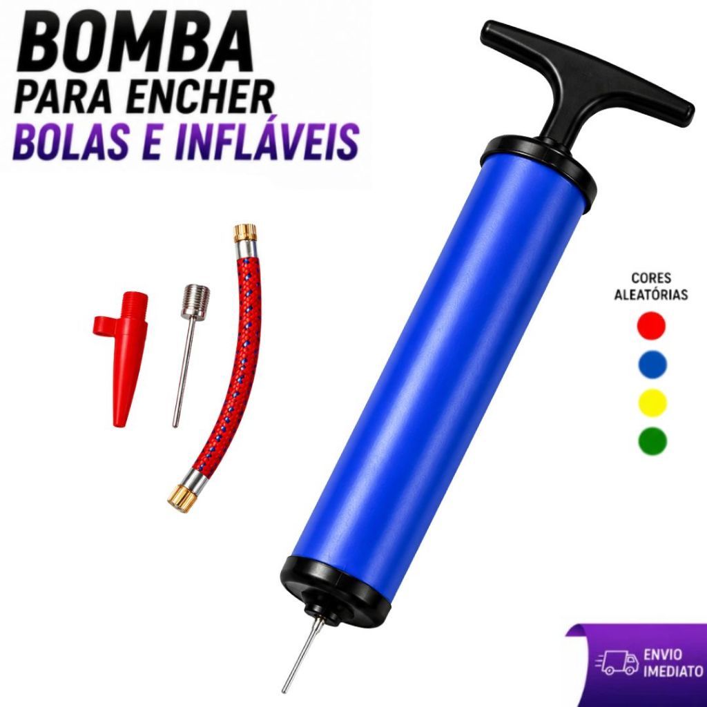 Bomba Para Inflar Encher Bolas de Voley Futebol Basquete Bola Vinil Piscina Boia