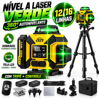 12/16 Linhas Nível a Laser Ajustável Nível 360 ° Medição Da Linha De Ferramentas Rotativas De Auto-Nivelamento Interno