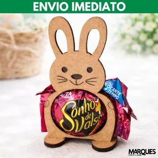 KIT 20 Porta Bombom de Coelho para Páscoa em MDF em Oferta na Shopee