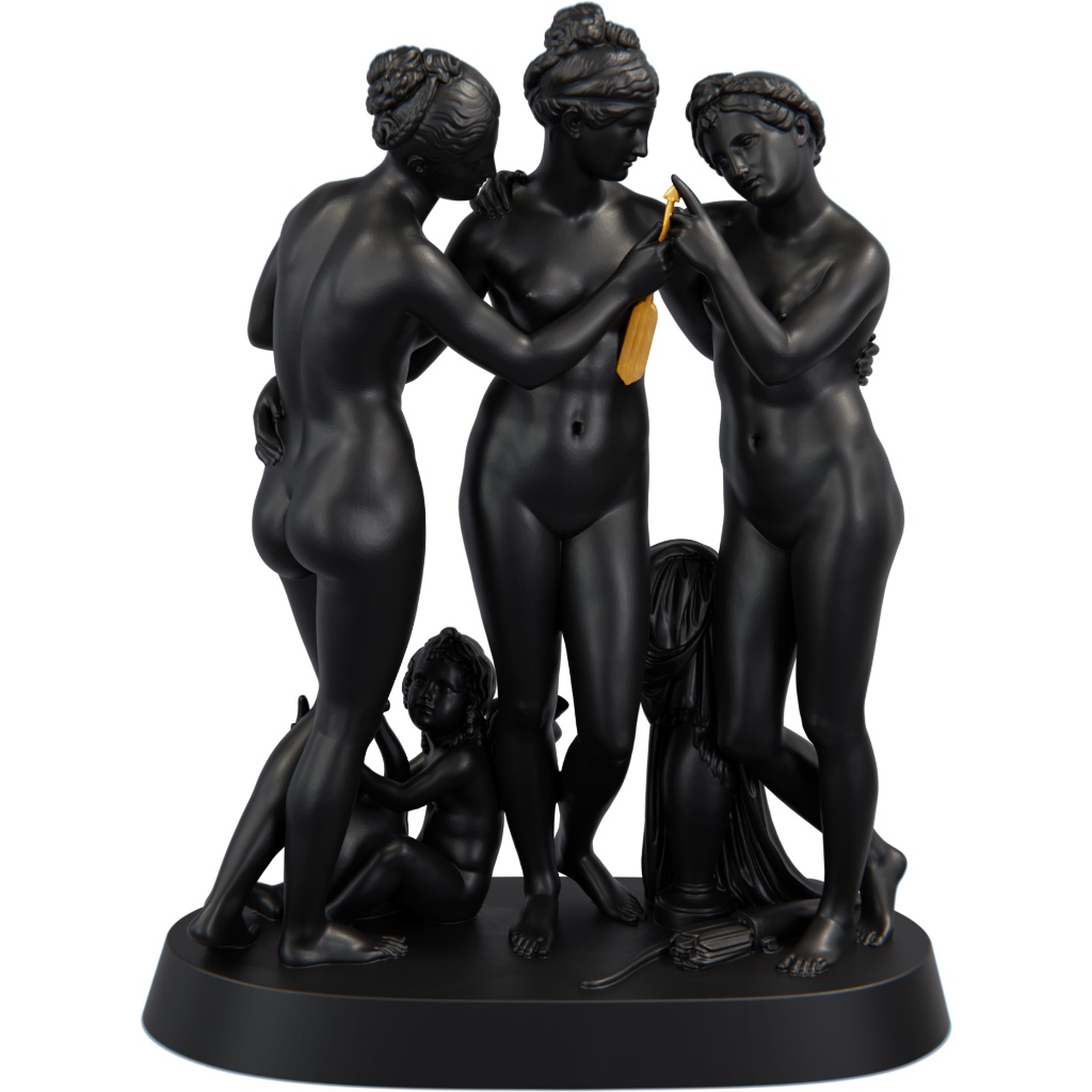 Estátua Três Graças com a flecha do Cupido - Thorvaldsen | Shopee