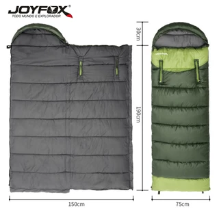 Saco de Dormir Solteiro Joyfox Térmico 5°-15°C Camping Acoplável Lavável Máquina