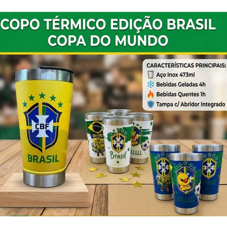 Copo sendo segurado