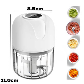 Mini Processador Triturador Sem Fio Elétrico 250ML De Alimentos Para Legumes Alho Gengibre Espremedor De Alho — foto 5 — Achou Levou Brasil