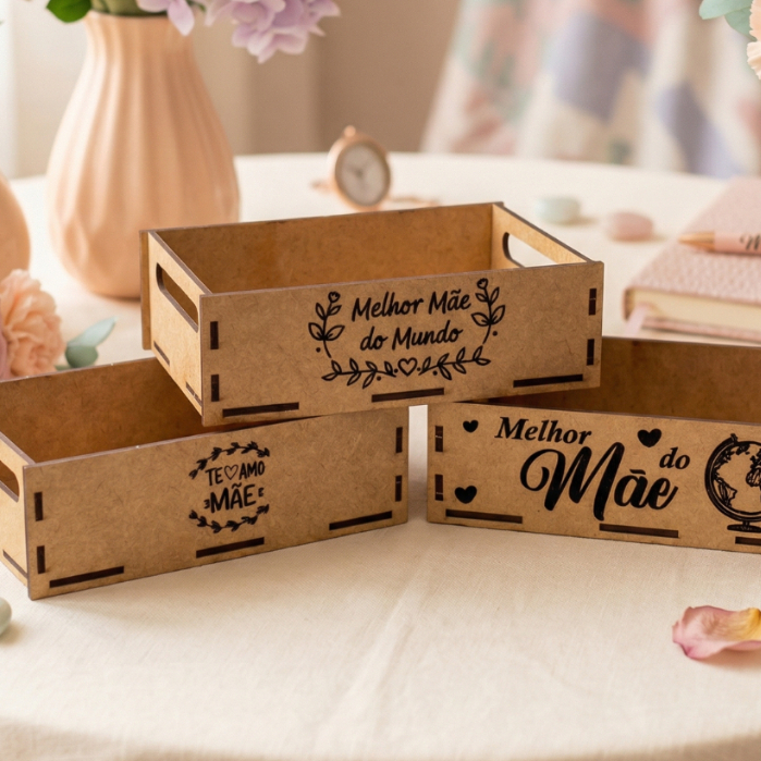 Kits Bandeja para Presente Dia das Mães em Mdf decorada para Brindes e Lembrancinhas em Oferta na Shopee