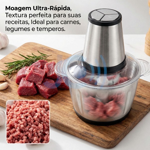 Moedor Triturador Processador SEM ALÇA Elétrico 2L/3L Alimen