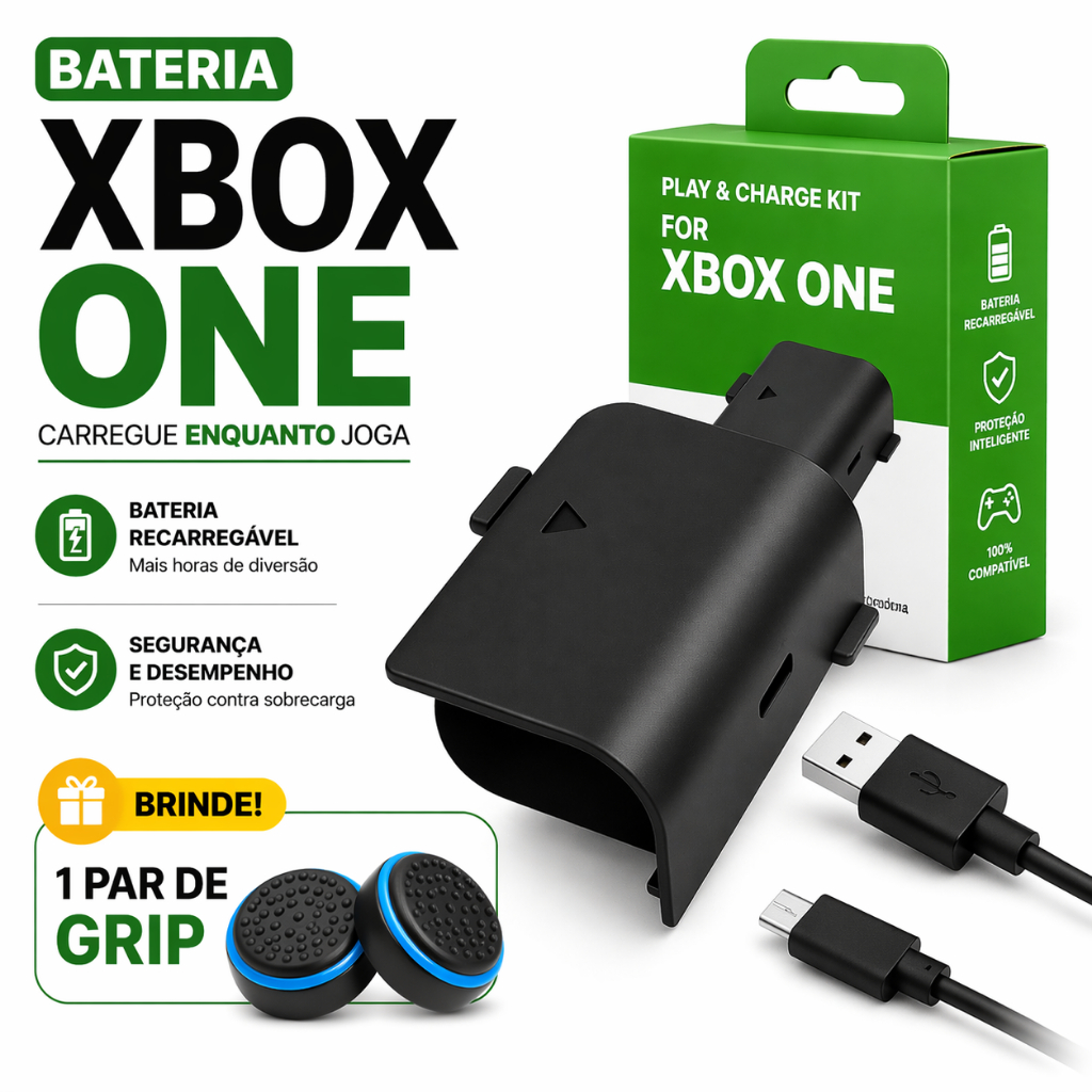 Bateria Recarregável Carregador Para Controle Xbox One S Fat Series S