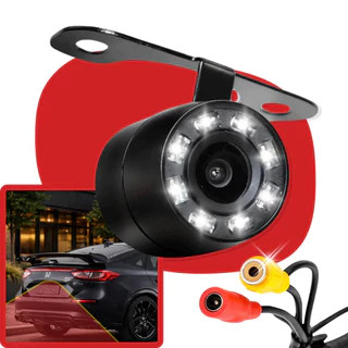 Câmera de Ré Automotiva HD – 8 LEDs Infravermelho com Visão Noturna (ACR-030)