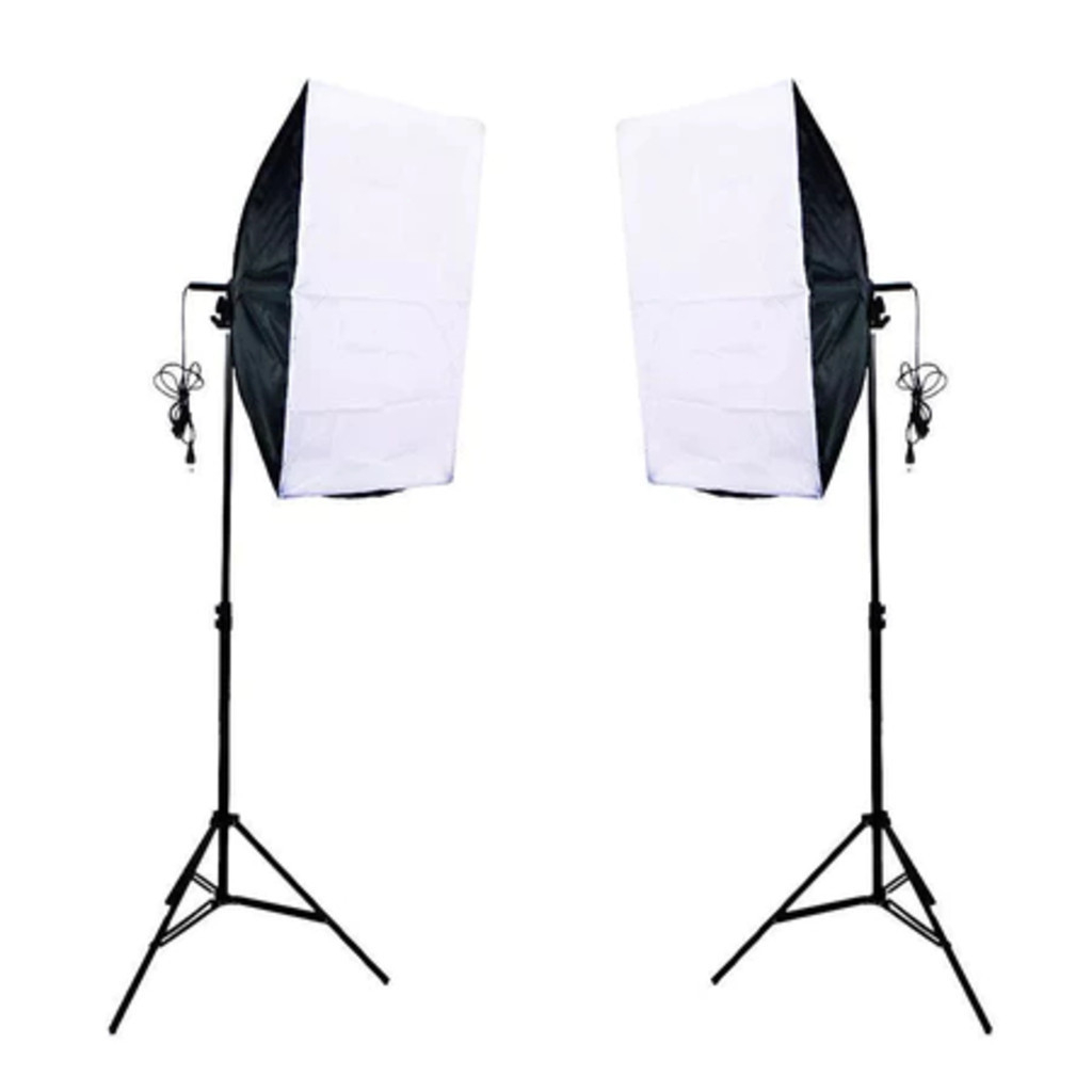 Softbox Luz contínua 50x70cm Soquete e27 - Kit com Tripé