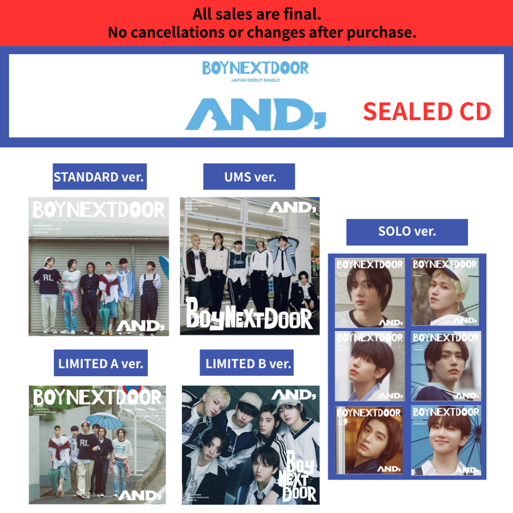 Brand-New BOYNEXTDOOR AND, Japan Debut Single CD Sealed Standard