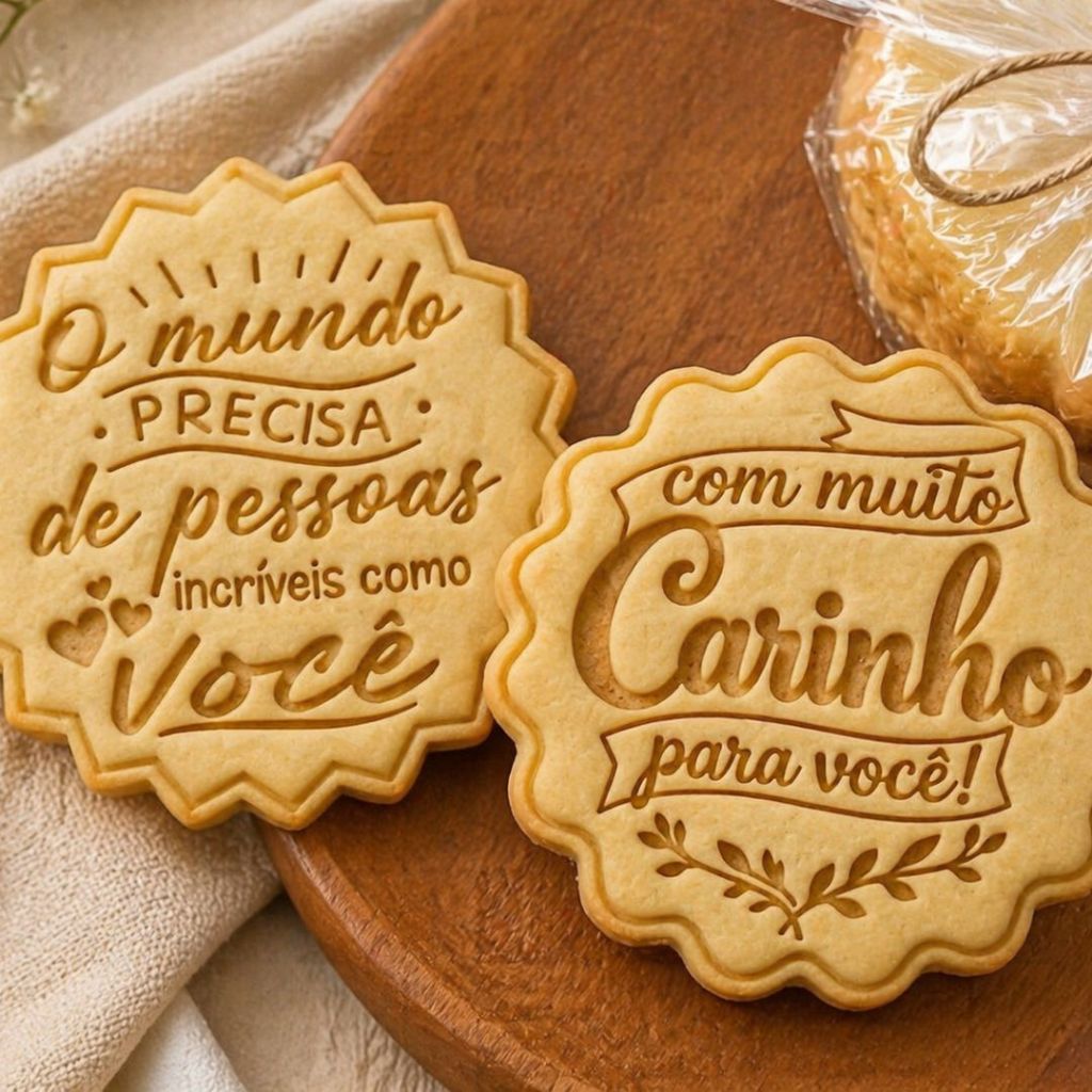 Cortador E Carimbo De Biscoito Frase Motivacional o mundo pr