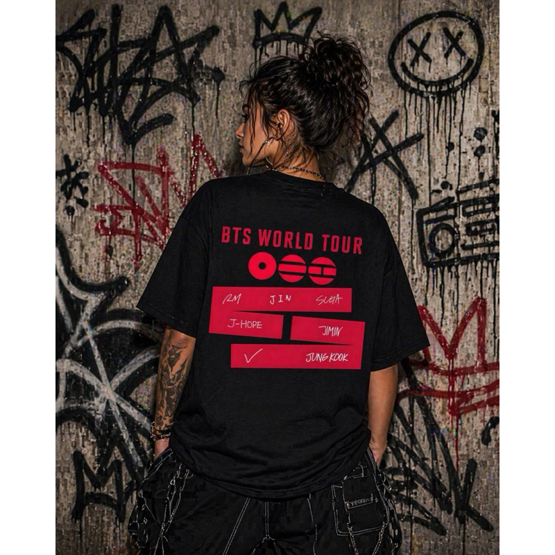 Camiseta Jimin( frente e verso) BTS Tour Arirang Oversized Unissex