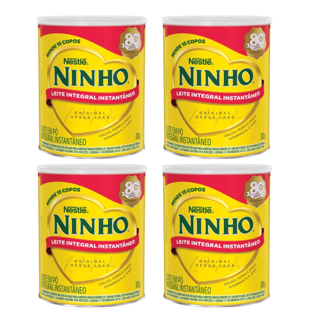 Leite Ninho Integral Instantâneo 380g Original Nestlé Fortificado Rico ...