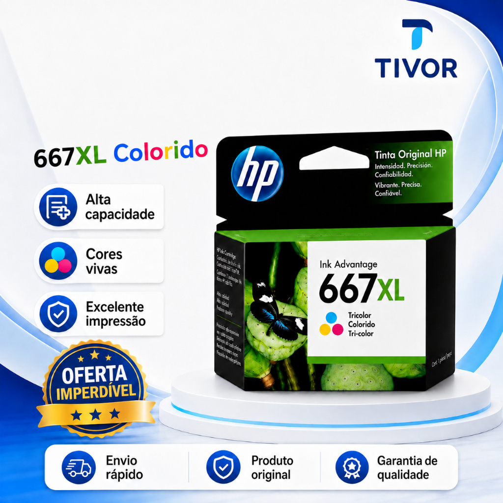 Cartucho 667xl Colorido Original E Lacrado Compativeis 2774 2874 1275 2374 2375 2376