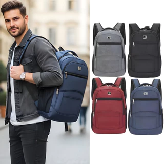 Mochila Masculina Design Moderno Espaçosa Resistente Água Para Notebook Trabalho Viagem