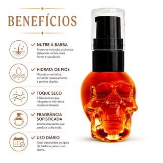 Óleo para Barba Bourbon Wood Jhony Barber 30ml Antifrizz com Nutrição e Hidratação