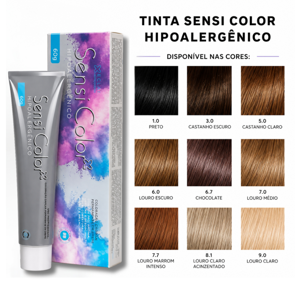 Tinta Coloração Para Cabelo Hipoalergênica SensiColor Eclat ...
