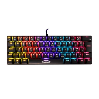 Teclado Mecanico TGT Sherman V3 C1, Rainbow, ABNT2, Switch Vermelho, Preto, TGT-SHRC-RD01