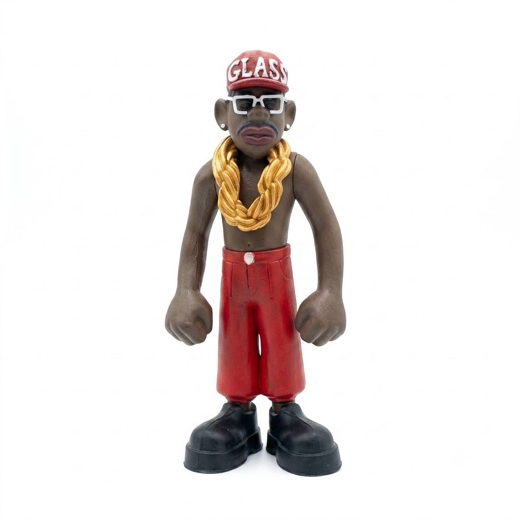 Tyler Gla フィギュアと帽子セット Boneco Tyler, the Creator (Don't Tap The Glass) Hip-Hop para