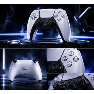 Controle Sem Fio Compatível com PS5 Bluetooth, 1000mAh, Vibração, Giroscópio 6 Eixos, USB-C