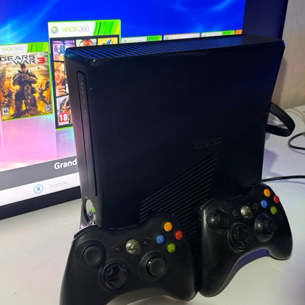 xbox 360 desbloqueado RGH+520 jogos controle com fio Microsoft