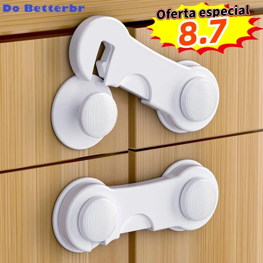 Kit 10/20 Travas Para Gaveta Porta Armário Segurança Bebê