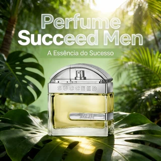 Perfume Masculino Lonkoom Succeed 100ml Eau de Toilette - Fragrância Amadeirada e Elegante
