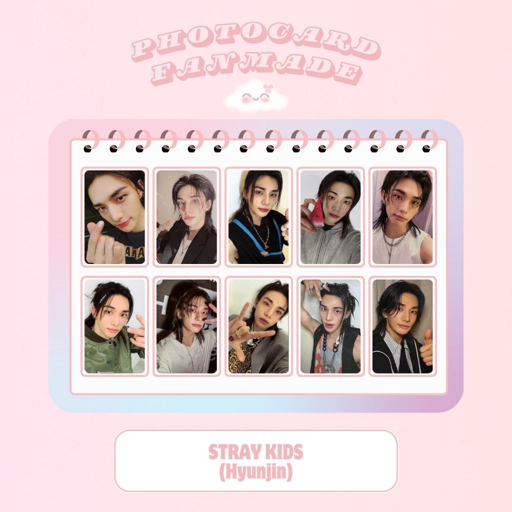 Photocard Fanmade: STRAY KIDS - Hyunjin | Kit com 10 unidades +