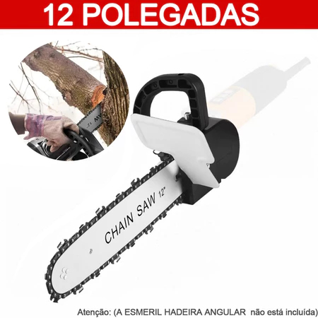 12 Kit Completo M10 Motosserra Adaptador Esmerilhadeira Lixadeira eletrosserra