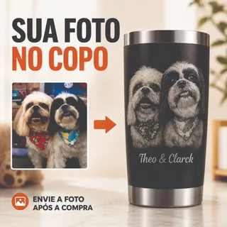 Copo Térmico Personalizado com Nome Seu Time Tampa com Abridor Presente Coorporativo