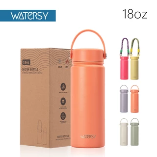 Garrafa Térmica 532ml Aço Inox 18/8 | Sem BPA + Mantém Gelado 24h / Café Quente 6h | Alça Anti-Vazamento | Academia, Via