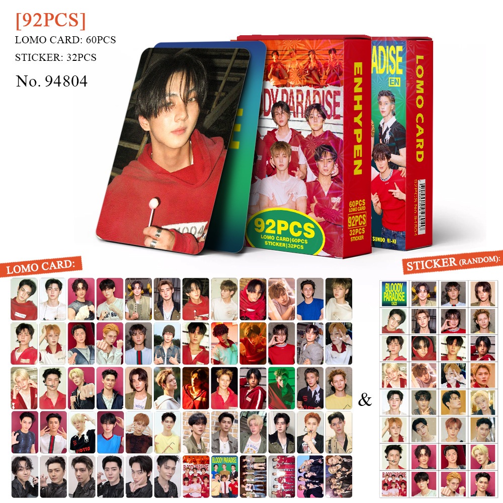 K-POP 60pcs/box com 32pcs adesivo ENHYPEN Photocard Pronto Para