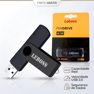 KIT 5 PEÇAS PenDrive Pen Drive Lb-pd04 Conectividade Usb 2.0 4gb Leboss Armazenamento de Arquivos Transferências de Alta