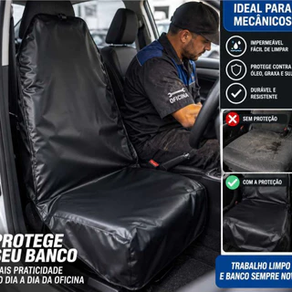 Capa de banco universal para mecânico de courino impermeável, uber, auto escola, mecânico etc.