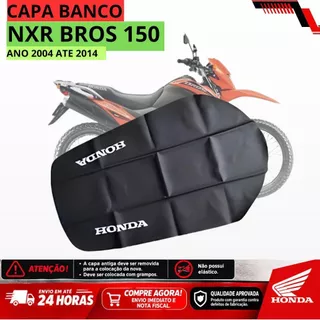 CAPA BANCO ASSENTO MOTO HONDA NXR BROS 125 150 160 COM LOGO