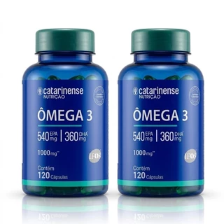 Kit 2 Ômega 3 Catarinense 1000mg 120 Cápsulas - Combo Econômico Original Óleo de Peixe