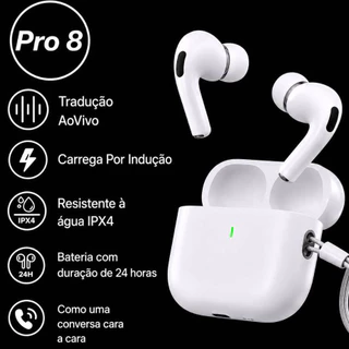 Fone de Ouvido Sem Fio Aurpods PRO 3 Com Cancelamento De Ruído Tradutor AoVivo Bluetooth Pop-Up para iOS e Android
