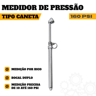 Calibrador De Pressão Tipo Caneta Para Pneus 10 à 160psi