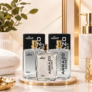 Kit 3 Perfumes Arrazo Secret Apinil Amadeirado 100ml Aroma Sofisticado Elegante Duração Marcante