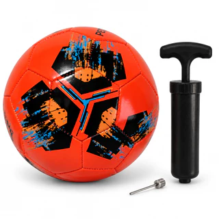 Kit Bola de Futebol Nº5 PVC + Bomba e Agulha Cores Sortidas Campo Society
