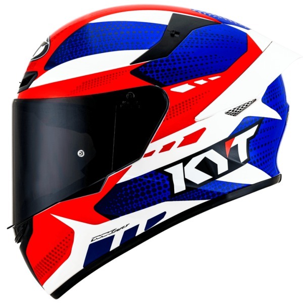 CAPACETE KYT TT COURSE GEAR - Azul e Vermelho