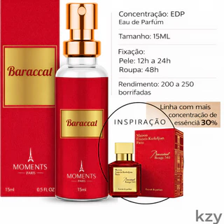 Perfume Arabe Importado Contratipo Baracat Eau de Parfum EDP 15ml Moments Fragrancia Unissex