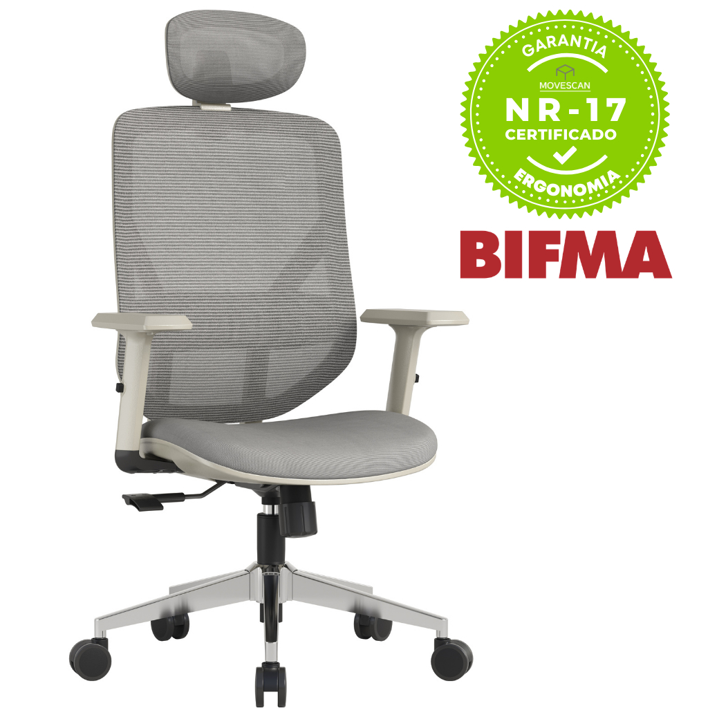 Cadeira de Escritório Ergonômica com NR17 Presidente Gamma High