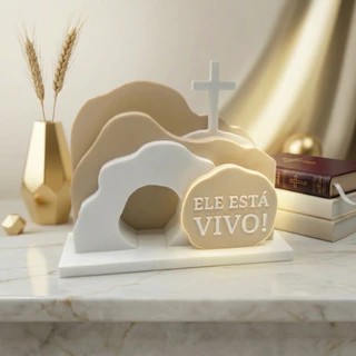 Decoração Páscoa Cristã Túmulo Vazio de Jesus Ele Está Vivo | Enfeite Religioso Ressurreição em Oferta na Shopee