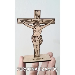 Kit 50 Lembrancinhas Cristo Cruz 10x7cm corte e gravação a Laser Páscoa Evento Religioso Encontro em Oferta na Shopee